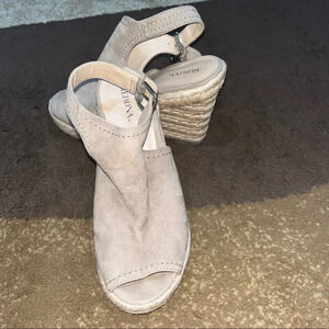 Merona suede wedges -tan in color